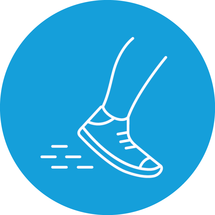 Activity Tracking Blue Icon