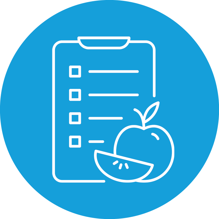 Nutrition Tracking Blue Icon