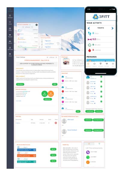 3Fitt Wellness Program Dashboard on Desktop and Mobile